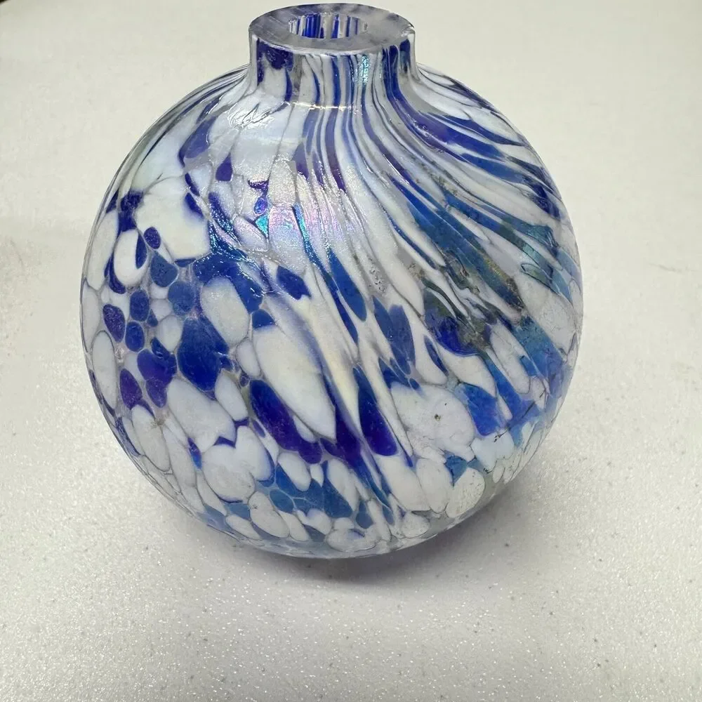 Pottery Barn Oil Diffuser Glass Ball Confetti Iridescent Round Glass Made Taiwan